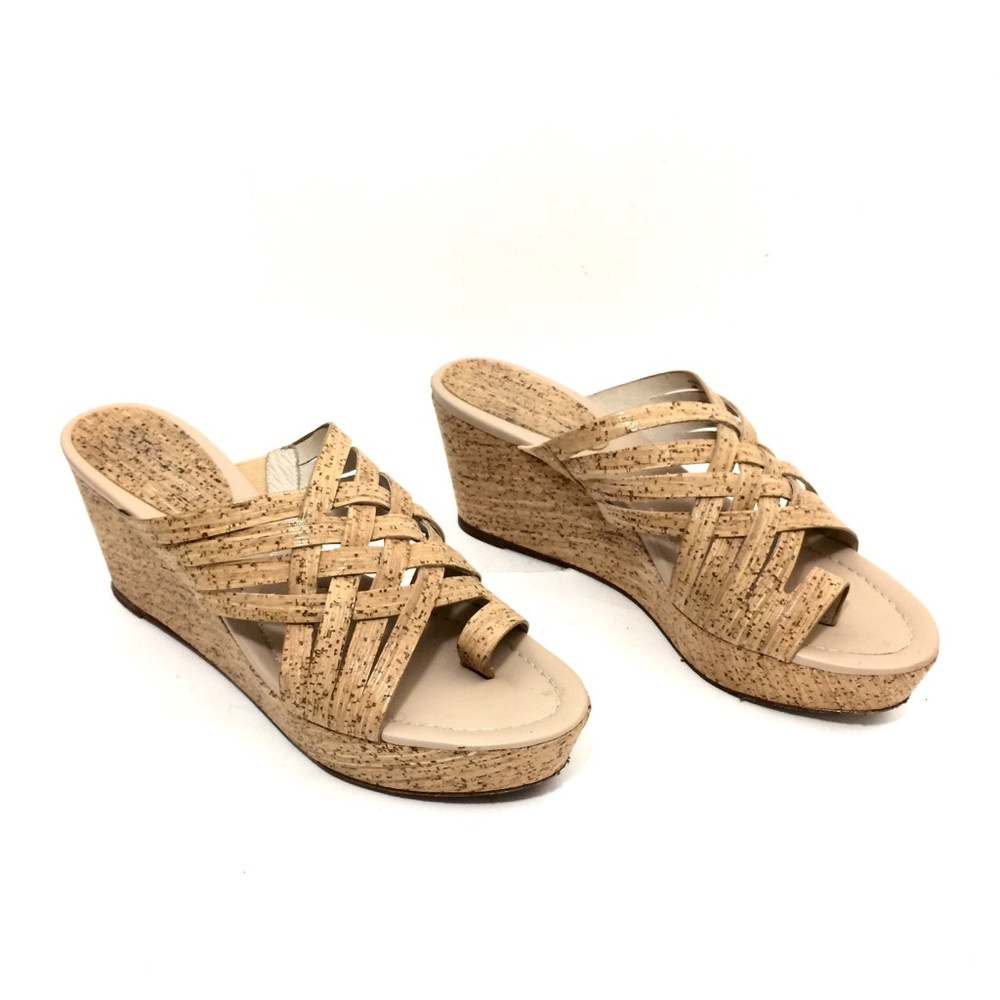 Donald J. Pliner Cork Platform Wedge Sandals